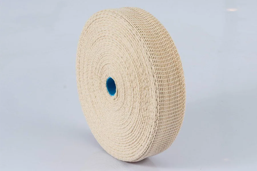 Elastic netting roll for meat processing